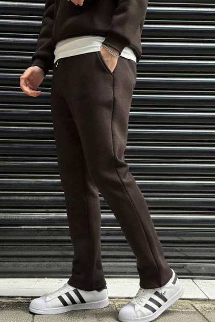 Men's 3 Thread Yarn Rastered Winter Adjustable Elastic Leg Slim Fit Sweatpants Sun209