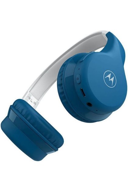 Moto JR300 Ασύρματα / Ενσύρματα Ακουστικά On-Ear με 24 ώρες λειτουργίας Μπλε/Γκρι