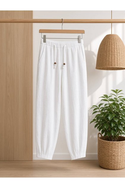 Muslin Pleated Pants
