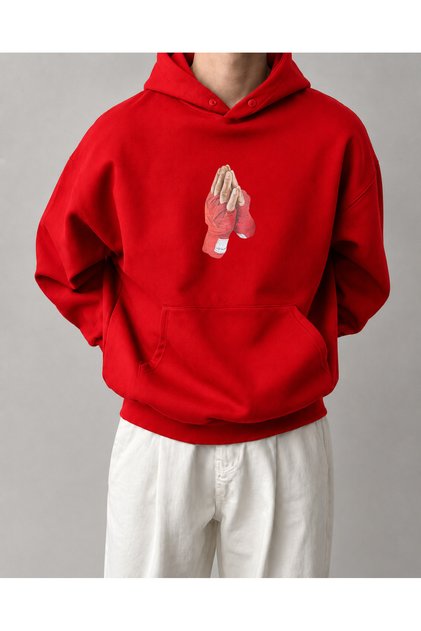 Men's Hooded Sweatshirt for Youth and Adults – 3 Thread Raster Winter Printed Hoodie