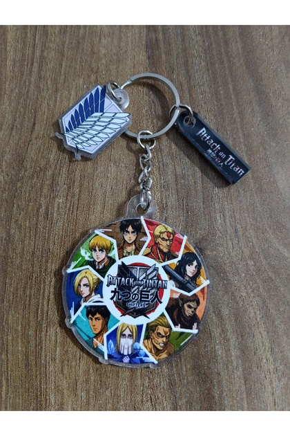Owl Bag Attack on Titan Character Logo Patterned Acrylic Keychain Bag Ornament