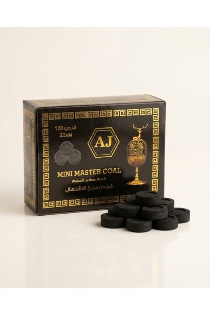 Delights - AJ Mini Master Coal - Bakhoor Charcoal Size 22mm - (120 Pcs) فحم