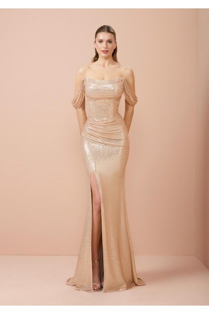 So Lady Taş İşlemeli Abiye-3036