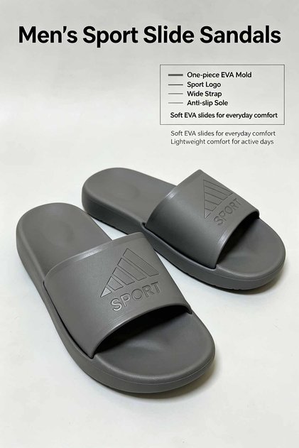 Light Weight Fashion Design Eva Slippers | Thick Sole with Side Patterns, Anti-Slip, Wide Opening for Comfortable Foot Fit