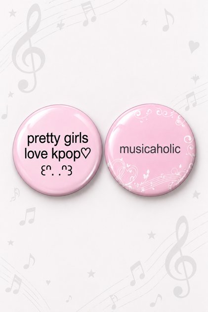 K-pop 2’li Rozet Seti 44mm