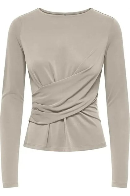 Onlfree L/S O-Neck Draping Top Jrs Women's T-Shirt 15380710