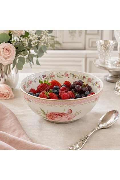 EASY LIFE Chant Des Roses Porselen Servis Kasesi - 23 cm