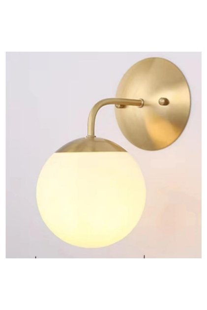 Lampă de perete tip glob, alb mat, E27, Max. 60W, 20 cm