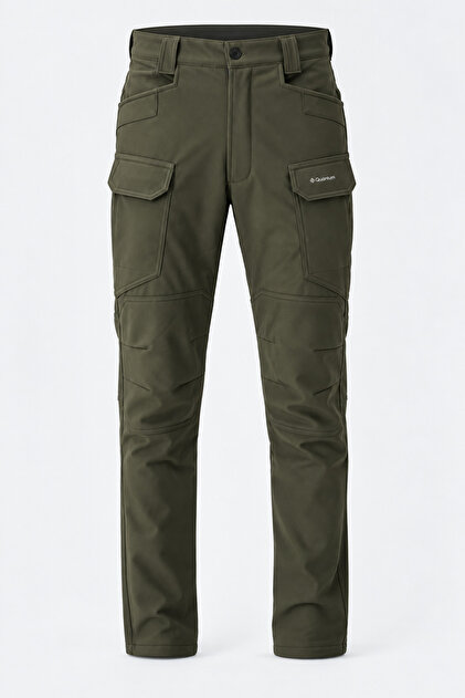 Men's Winter Softshell Outdoor Tactical Pants with Fleece Lining E231