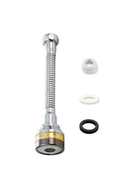 L 360° Faucet Extender Stainless Steel Tube Bendable Kitchen Sink Flexible Tap Spray Head Attachment