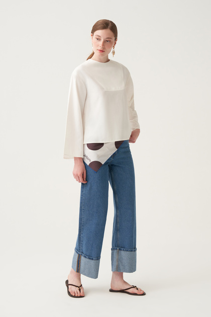 Geniş Kollu Kısa Gömlek