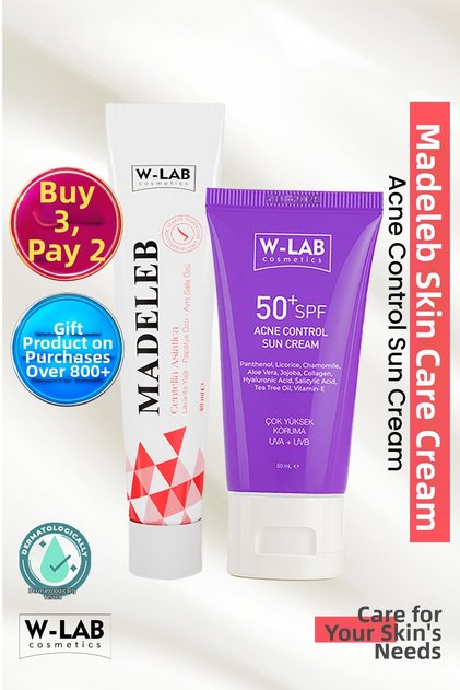 Madeleb Cream 40 ml and W Lab Acne Control Sunscreen 50 ml
