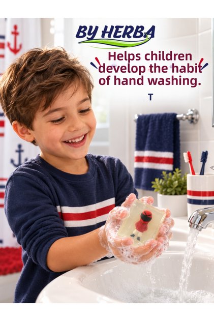 Transparent Glycerin Soap with Red Hero Figure Toy – 140 g