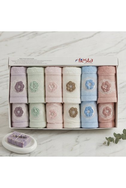 Analı Kızlı Duygu Bambu 12 Parça Havlu Seti