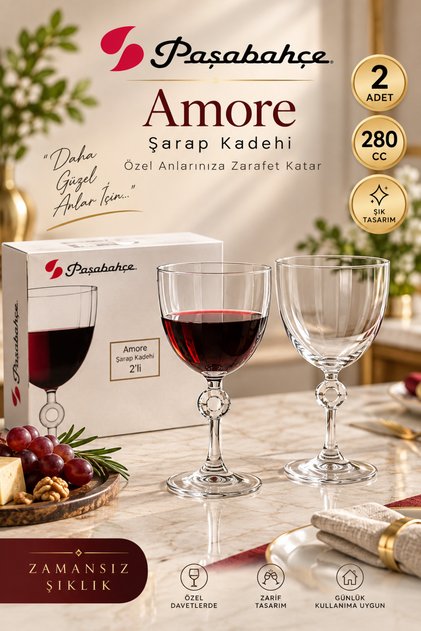 440303 Amore Şarap Kadehi 280 cc 2'li