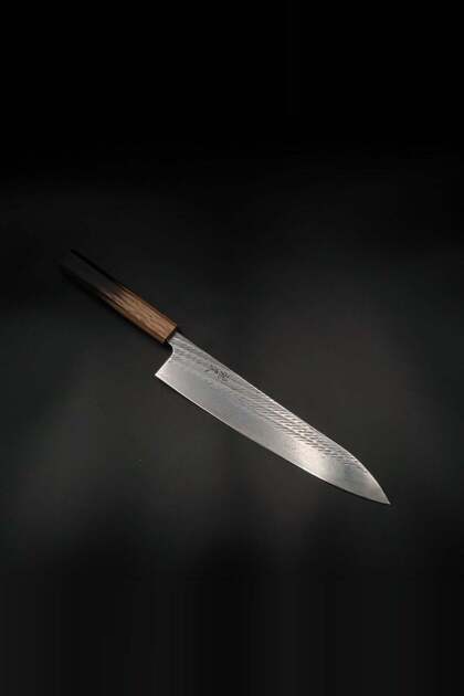 Japon Şef Bıçağı - Tsunehisa AUS-10 Gyuto - Nawame Damascus 240mm