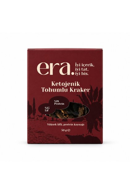 Ketojenik Tohumlu Kraker 50 g - Glutensiz Vegan Protein Kaynağı