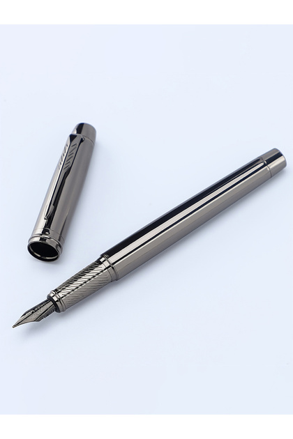 F 1 pc 1 Pc Silver Gray High-end Business Metal Pen, Lridium Pen Tip Medium Size 0.5mm. For School C