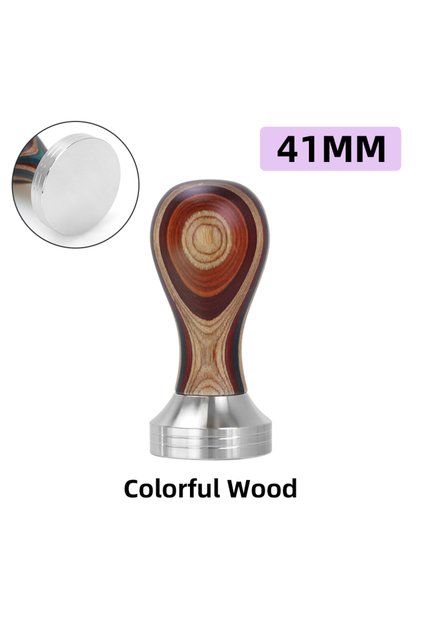 41mm Tamper For Coffee 51mm 53mm 41mm 49mm 57mm 58mm Stainless Steel Colorful Wood Barista Tools Del