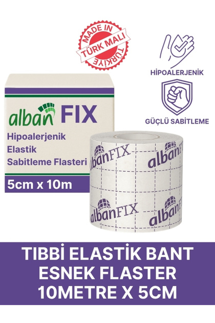 FİX Elastik Sabitleme Bandı 5cm x 10m. Elastik Non-Woven Medikal Flaster