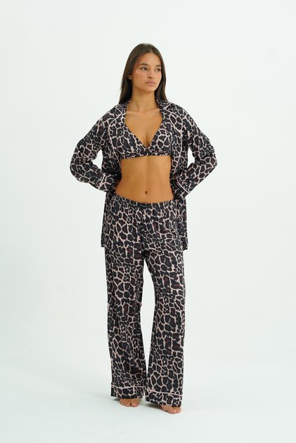 Savanna Trio 4 Piece Satin Pajama Set