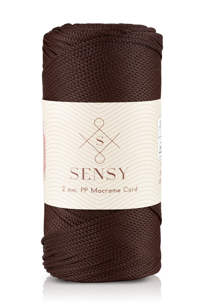 2 Mm - 200 gr Polyester Macrame Thread Brown 230 M Polyester Macrame Thread Suppla Rope And Bag Thread