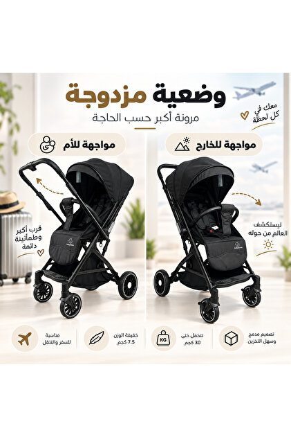 The Original Ultra-Light Travel Stroller - One-Hand Folding, Two-Way Brake for Stop, Secure & Practical Bottom Storage Basket