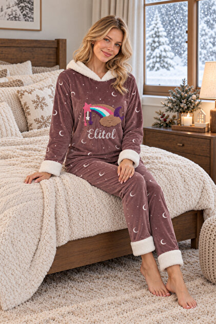 Set de pijamale Velvet Rainbow pentru femei – Ră pink