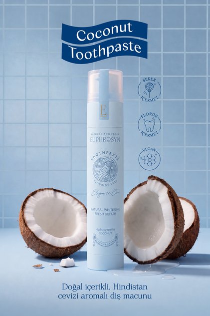 Hindistan Cevizi Aromalı Doğal Diş Macunu | Hydroxyapatite | Florürsüz