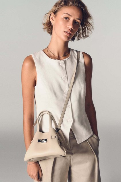 BRYAR SMALL SATCHEL BAG-BEIGE-N/S