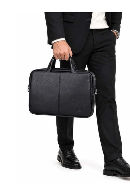 Unisex Siyah Renk 13 Ve 14 Inç Laptop Ve Evrak Çantası