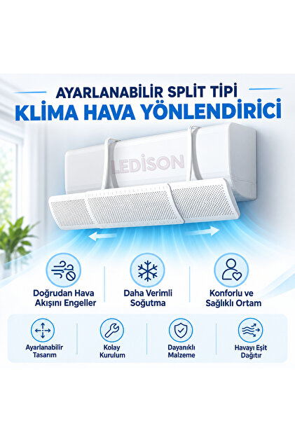 Ayarlanabilir Split Tipi Klima Hava Yönlendirici Klima Siperliği Klima Çarpması için Aparat