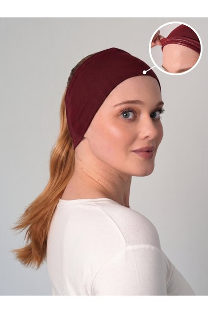 Viskose Non-Slip Bandana - Silicone Bandana - Claret Red - (St276), (Id 3427606)