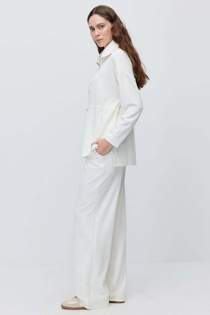 Women's Elastic Waist Wide Leg Knitted Trousers