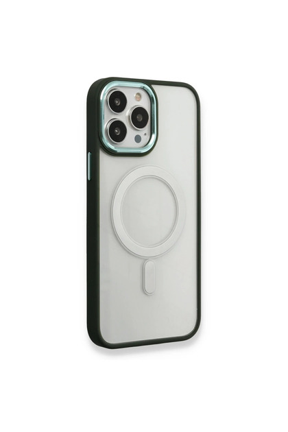 Apple iphone 14 pro case room magnetic safe silicone - pine green