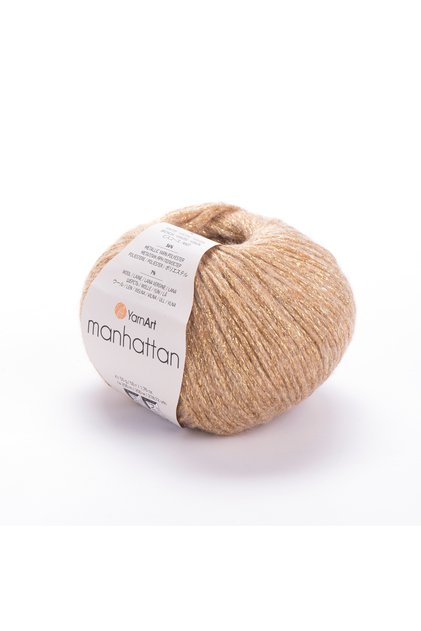 Manhattan - Glittered Hand Knitting Thread Dark Beige-911