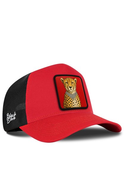 Καπέλο Trucker με λογότυπο Leopard σε κόκκινο-μαύρο