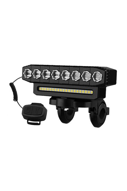 HYD-058 USB Rechargeable Bike Front Light 120dB Cycling Bike Horn Waterproof 6 Lighting Modes Bicycl