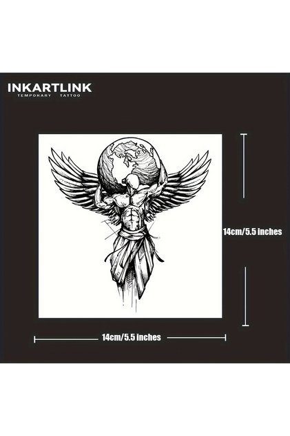 965-1414XL Angel Temporary Tattoo,Lasts To 15 Days New Technology Magic Waterproof Semi Permanent St