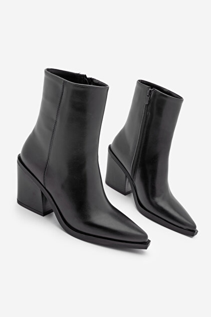 Kadın Kovboy Sivri Burun Kovboy Western Bot Forne Siyah