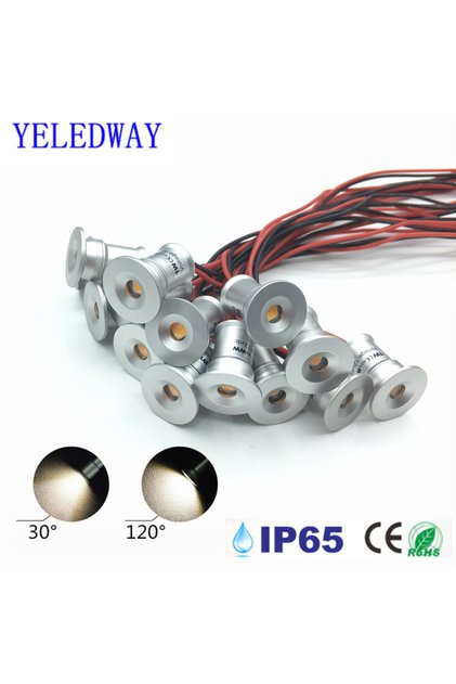 9 led lamps 120D Black shell 3000K Warm white Mini LED 12V Recessed Ceiling Downlights 1W Dimmable S