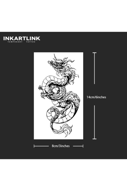 776-0814L Dragon temporary tattoo sticker, waterproof magic tattoo, lasts to 15 days fake tattoo, se