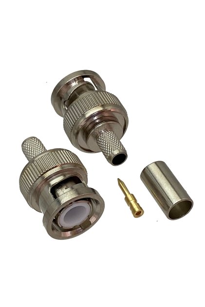 10pcs connector BNC male plug crimp RG58 RG142 LMR195 RG400 straight M