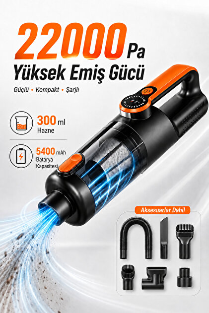 EZERE ST-6609C 20000pa Güçlü Dijital Göstergeli Vakumlu Kablosuz