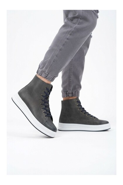 Between premium water-resistant lace-up men's boot - anthracite