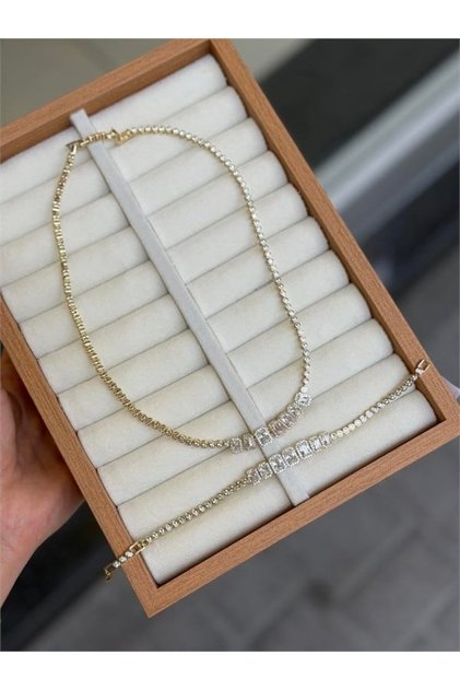 Xuping Baget Set Kolye - Altın