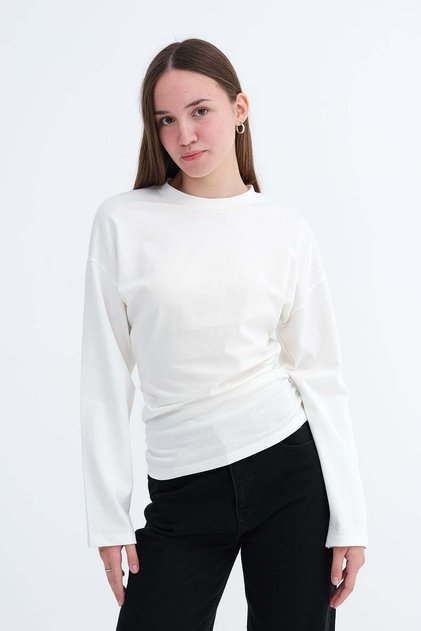 Drawstring Long Sleeve T-Shirt P06095