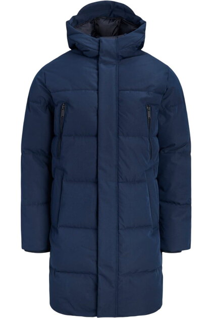 JACK &JONES Becks Long Puffer Sn зимно яке - 12298859-Sky Captain