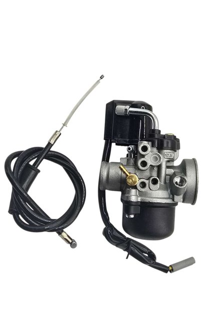 Carburator Piaggio Typhoon 80cc 2T, 17.5mm, Pornire electrică, cu cablu de accelerație, Gilera Runner Vespa