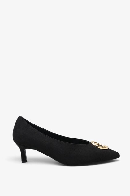 Raven Women's Heeled Shoes - Black Suede